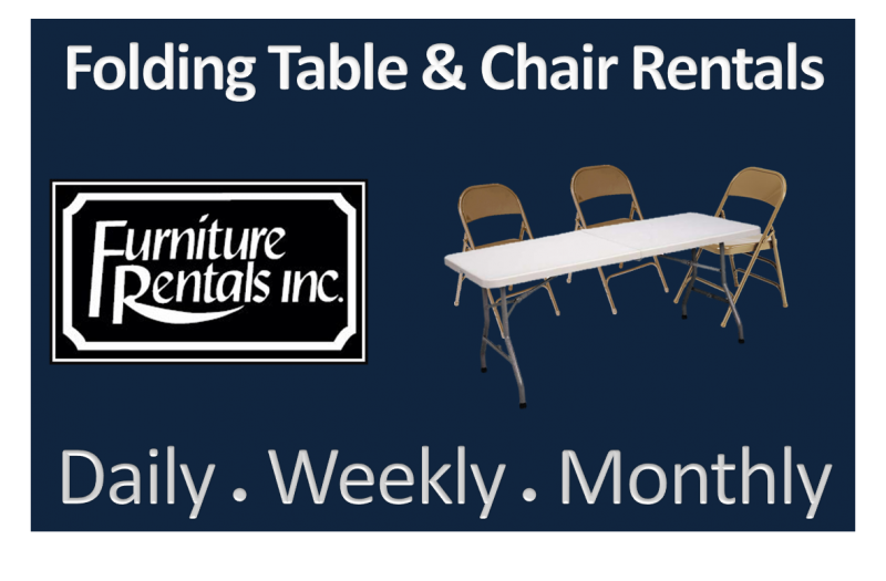 Folding Tables & Folding Chairs | Weekly Rentals